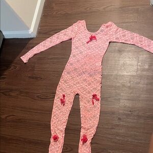 Pink Lace Kids One Piece